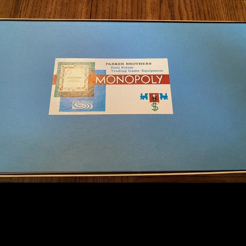 Vintage 1961 Parker Brothers Monopoly Real Estate No‎ 9 Board Game Factory, Used
